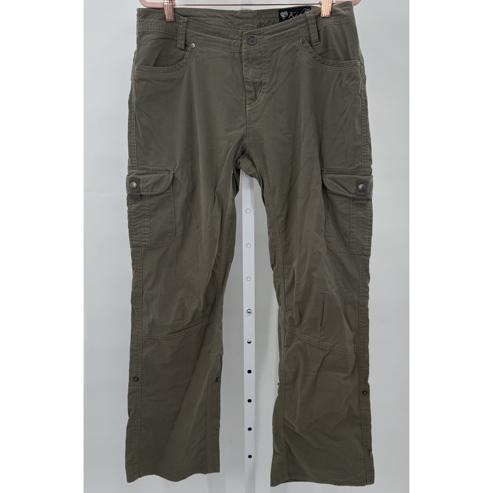 Kuhl Splash Roll‎ Up Mountain Culture Green Cargo Camp/Hiking Pant 10 Quick dry